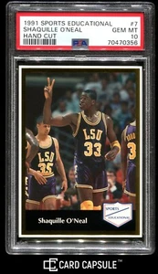1991-92 Sports Educational Shaquille O'Neal #7 Rookie RC PSA 10 POP 15 SOLO!! - Foto 1 di 2