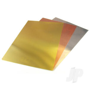 K&S 815058 7" x 5" x .005" Brass, Copper, Aluminium Foil Sheet Pack