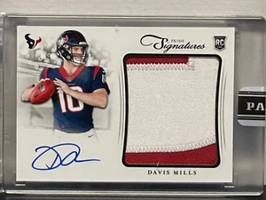2021 Panini PRIME SIGS DAVIS MILLS RPA ON CARD AUTO JUMBO 3 COLOR GAME PATCH /10 - Picture 1 of 8