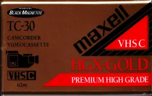 1 casete de video Maxell VHS-C HGX-Gold 30 min TC-30HGX-G - Imagen 1 de 2