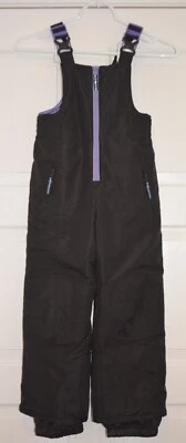Niños CHAMPION X-Small 4-5 Niñas Unisex Invierno Esquí Nieve Pantalones Babero Negro y Púrpura Foto 1 de 4