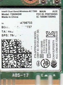 INTEL DUAL BAND WIRELESS-AC 7260 LAN M.2 NGFF ADAPTER CARD 7260NGW - NEW - Bild 1 von 1