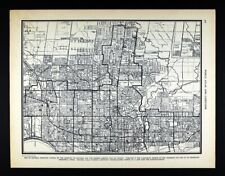 1937 Map Toronto Ontario Canada City Plan Riverside Queen's Park Yonge Street
