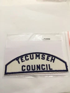 TECUMSEH COUNCIL SEA SCOUT SHOULDER STRIP ON WHITE F14450 - Picture 1 of 2