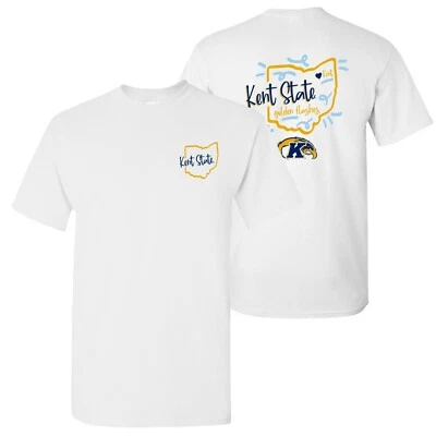 Kent State Golden Flashes Playful Sketch T Shirt - White - Image 1 of 4
