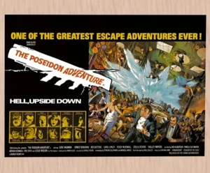 The Poseidon Adventure 1972 Disaster Movie Canvas Repro Poster 45x30cm Free Post - Picture 1 of 6