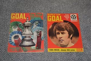2 Goal football magazines, Geoff Hurst 1969 FA Cup & 1970 World Cup - Picture 1 of 1