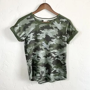 Lucky Brand Gr. XS T-Shirt - Grün Camouflage Kurzarm Sommer Trendy - Bild 1 von 7