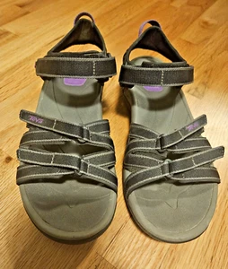 Teva - Tirra 4266 Sandals - Womens - Size 9 US - Black and Purple - Very Good - Picture 1 of 18