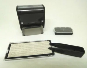 Tampon cachet - Modifiable à volonté - Corps Noir / Encre noire - Afbeelding 1 van 2
