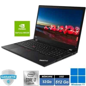 Lenovo Thinkpad T15 Gen 1 i7-10610U 32Go RAM SSD 512Go Windows 11 Pro - Afbeelding 1 van 2