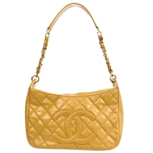Chanel Beige Calfskin Chain Shoulder Bag 99424 - Picture 1 of 9