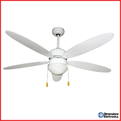 Ventilatore da Soffitto con Luce ZEPHIR zfs9110b 5 pale 130cm Agitatore Metallo - Immagine 1 di 4