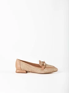 Scarpe donna mocassino con tacco basso basse Laura Biagiotti comode beige nuove - Imagen 1 de 3
