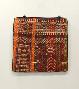 Funda de almohada Kilim alfombra bordada a mano alfombra fragmento funda almohada - Imagen 1 de 2