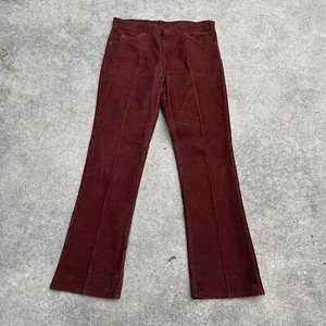 vtg 70s Levi’s 517 bootcut flare corduroy jeans pants made in usa 34x32 burgundy - Picture 1 of 6