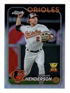 Copa de Novatos 2024 Topps Cromo Refractor 36 Gunnar Henderson Baltimore Orioles - Imagen 1 de 2