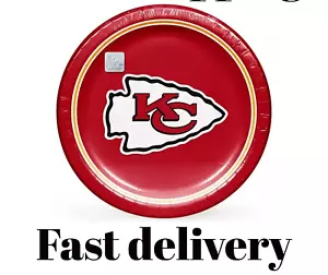 NFL Dinner Paper Plates, 10", 85 ct. Kansas City Chiefs - Picture 1 of 6