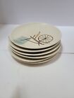 Vtg. Hand Painted Red Wing Salad Plates Hearth Side #222 Usa Set Of 6