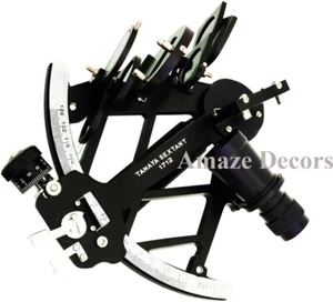 Black Powder Coated Micrometer Tamaya Sextant 9" Brass Sextant Ship Navigation - Picture 1 of 6