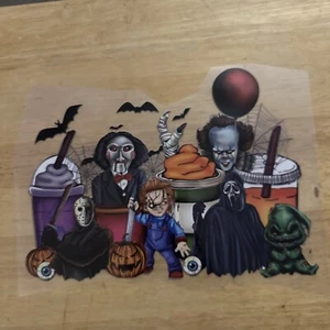 12 Horrorfilm Bügelbild 8x10 verschiedene Figuren Freddy, Chucky, Joker und mehr! - Bild 1 von 13