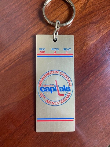 Washington Capitals 15th Anniversary Ticket Key Chain "Xerox" Cover