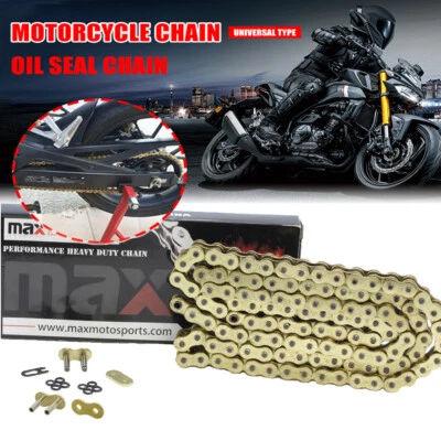 Cadena de transmisión de junta tórica de oro 428 para Yamaha TTR125 TTR125E TTR125L TTR125LE 2002-2018 Foto 1 de 4