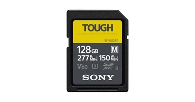 Sony 128GB UHS-II Tough Flash Memory Card Waterproof Dustproof 277MBs Speed - Image 1 of 4
