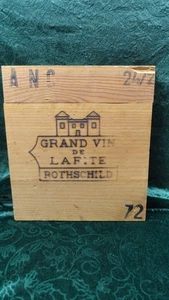 1972 GRAND VIN DE LAFITE ROTHSCHILD VINTAGE HOLZ WEINPLATTE PFEILE WP-23 SELTEN - Bild 1 von 4