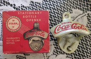 Abridor de botellas de metal vintage de Coca-Cola Starr X Brown Co hecho en EE. UU. Original - Imagen 1 de 6