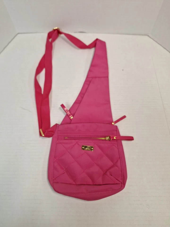 Bolso Bandolera Maggib, Rosa, Pequeño Acolchado, Bolsillos, Cremallera, Elegante  Foto 1 de 4