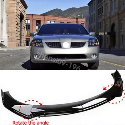 For Mitsubishi Galant Front Bumper Lip Splitter Spoiler Body Gloss Black Kit - Image 1 of 4
