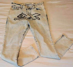 BBC ICECREAM RUNNING DOG LIGHT WASHED BUTTON FLY DENIM JEANS MENS SIZE 32 x 30 - Picture 1 of 14