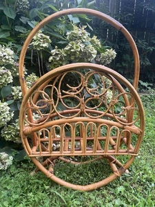 Very Vintage Large Mid Century Bent Bamboo Magazine Rack 1960s - Picture 1 of 8