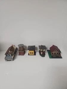 Vintage HO Scale Buildings Lot Some Repairs Needed Train Layout Diorama LOOK - Picture 1 of 13