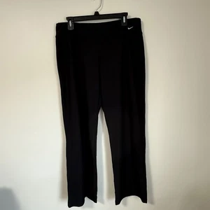 Nike Dri Fit Women’s Large 12-14 Full Length Yoga Athletic Pant Black - Picture 1 of 8