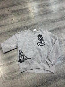 Rare Billionaire Boys Club BBC x Ice Cream Gray Fleece Crewneck Sweatshirt Sz S - Picture 1 of 10