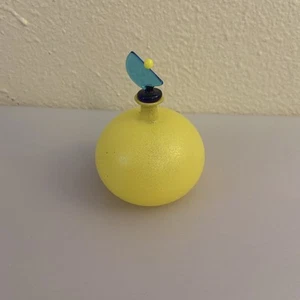 Murano ART Yellow Glass PARFUME BOTTLE by F&M Ballarin HANMADE Murano-Italy - Picture 1 of 8