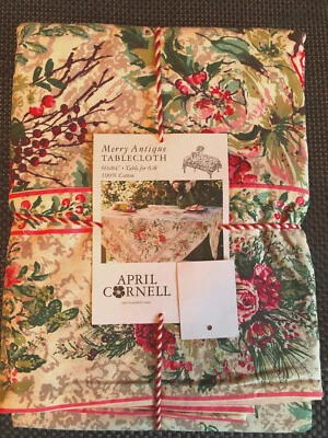 April Cornell MERRY ANTIQUE Floral 60 x 84" Tablecloth -- NWT - Image 1 of 3
