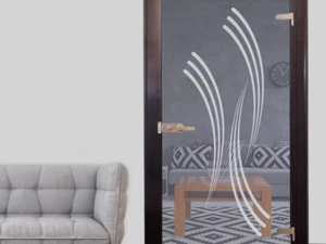 Pegatina de puerta de vidrio lámina de ventana salón rayas tatuaje de vidrio retro pegatina - Imagen 1 de 5