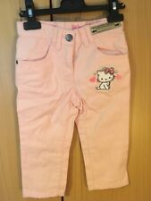 Hello Kitty Embroidered Girls Cropped Jeans, Pink or White, Ages 4-10, BNWT!