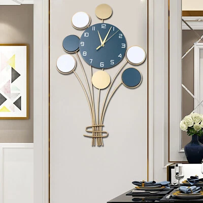25" Large Hanging Wall Clock Balloon Metal Wall Watch Living Room Home Decor - Image 1 of 4