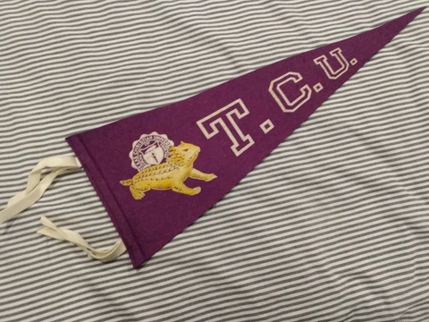 TCU Horned Frogs Pennant, 8.5 x 23" Cover