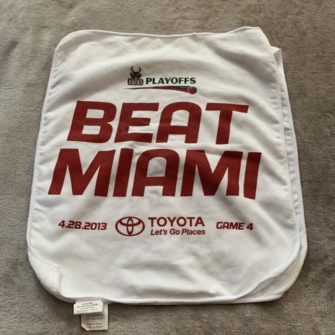 Milwaukee Bucks 2013 4.28.13  Playoffs vs Miami Heat Game 4 Towel Cover
