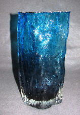 Kristallglas Vase Eis Blue  ?Design Timo Sarpaneva?Sea Glasbruk Schweden Bark T