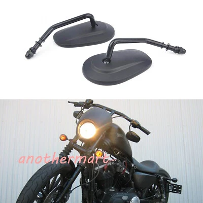 Espejos retrovisores personalizados de aluminio negro para Harley Davidson Breakout Foto 1 de 4