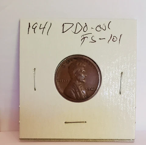 1941-P LINCOLN WHEAT CENT Doubled Die 1 - DDO-001 FS-101 Brown Cover