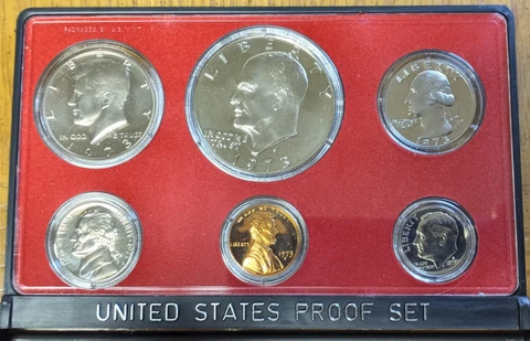 1973 Proof Set With DDR-001 Ike Cover