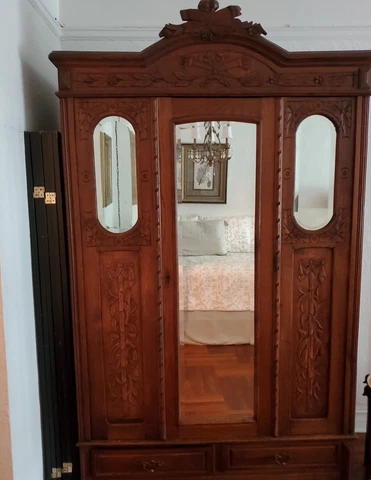 Antique Mirror Armoire Wardrobe Cover