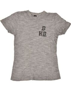 HUGO BOSS Womens Graphic T-Shirt Top UK 16 Large Grey Cotton BD33